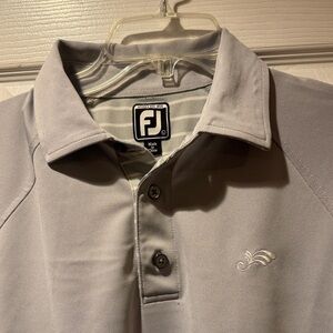 FootJoy Men’s Light Gray Polo with Subtle Embroidered Logo